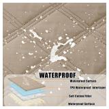 Smiry Waterproof Dog Bed Cover Blanket 30x70, Soft Reversible Pet Blanket, Washable Leakproof Cats Dogs Couch Cover for Sofa, Couch, Furniture, Lattice, Taupe/Beige