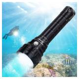 Wurkkos DL40 Diving Flashlight, Bright Max 5000 Lumen Scuba Dive Light with 4 LH351D LED, IPX8 Waterproof Submarine Flashlight Underwater 492ft, High 90CRI Rechargeable Diving Torch for Depth Cave