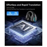 Boytond AI Translation Earbuds Real Time 144 Languages 60H Playtime Translator Ear Buds Audifonos Traductores Ingles Espanol Wireless Earphones Bluetooth Headphones for Travel Business Meeting