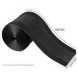 WILLBOND Carpet Cord Cover Cable Protector Floor Cover Cable Protector Management Only for Commercial Office Carpet(19.69 ft,Black)