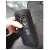 Ortizan Portable Bluetooth Speaker x Stocking Stuffers: IPX7 Waterproof, Wireless, Big Sound, Deep Bass, Dual Pairing, 30H Playtime, White Elephant Gift for Adults Men Women Teen Boys Girls (Black) SP