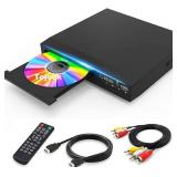 HD DVD Player, CD Players for Home, DVD Players for TV, HDMI and RCA Cable Included, Up-Convert to HD 1080p, All Region, Breakpoint Memory, Built-in PAL/NTSC, USB 2.0, Tojock