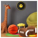 HyDren 2 Pcs Football Plush Pillows - 12 Soft Fluffy Football Pillows Stuffed Footballs Throw Pillow Sports Ball Throw Pillow for Kids Boys Girls Bedroom Nursery Room Decoration Birthday Party Gift