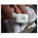 Charmo Scallop Ribbed One Piece Bathing Suit Women Square Neck Retro Modest 1 Piece Swimsuits Khaki S