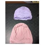 Silk Bonnet for Sleeping Women, Adjustable Silky Satin Lined Sleep Cap, Silk Hair Wrap for Sleep Night Cap for Natural Curly Hair 2PCS(Pink&Purple)