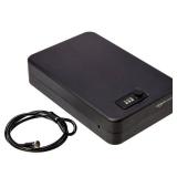 Amazon Basics Portable Security Case Lock Box Safe, Small Lock Box with Code, for College Dorm Room, Home, Combination Lock, XXL, Black