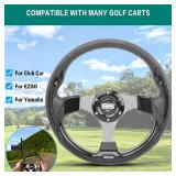 WEKANI Golf Cart Steering wheel for EZGO YAMAHA and Club Car Precedent Most Golf carts Black