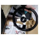 WEKANI Golf Cart Steering wheel for EZGO YAMAHA and Club Car Precedent Most Golf carts Black