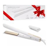 Kristin Ess 3-in-One Professional Titanium Hair Straightener Curler 2 in 1 + Beach Waver Combo for Women with Curly, Frizzy + Thick Hair - 1 1/4 Inch Dual Voltage Flat Iron + Travel Cap - 440 Degree