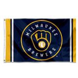 Milwaukee Brewers Circle 3x5 Foot Grommet Banner Flag