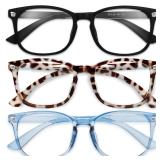 Gaoye Stylish Blue Light Glasses for Woman - Computer Glasses for Blue Light Blocking - Lightweight Frames - 3 pack