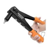 BEETRO Heavy Duty Hand Riveter, Rivet Gun, 3/32-1/8-5/32-3/16, 4 Nosepieces Set Includes 100pcs Rivets, Durable and Suitable for Metal, Plastic and Leather