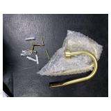 Premium Curtain Holdback, Quality Metal Decorative Curtain Holdbacks with Zinc Alloy Cap Finials,Rust-Proof, Set of 2 Window Curtain Holdbacks,Brass