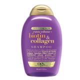OGX Thick & Full + Biotin Collagen Extra Strength Volumizing Shampoo with Vitamin B7 Hydrolyzed Wheat Protein for Fine Hair. Sulfate-Free Surfactants Thicker, Fuller Hair, 13 Fl Oz