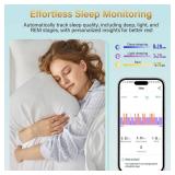 Weylmd Smart Ring for Women and Men Fitness & Health Smart Ring with Heart Rate and Sleep Tracking Waterproof Activity & Wellness Ring Compatible with iPhone and Android (8#)