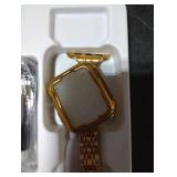 QUNDAXI Slim Watch Band Compatible with Apple Watch 41mm 45mm 42mm 44mm 40mm 38mm Metal Stainless Steel Watchband Suitable for iWatch 9/8/7/6/5/4/3/2/1/SE Series Women Luxury Strap (38mm 40mm 41mm)