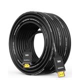 Capshi 4K Long HDMI Cable 50ft/15M, in-Wall CL3 Rated HDMI Cable 2.0 Support (HDR10 8/10bit 18Gbps HDCP2.2 ARC) High Speed HD Shielded Cord Compatible for TV, Laptop, PC, HDTV