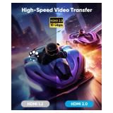 Capshi 4K Long HDMI Cable 50ft/15M, in-Wall CL3 Rated HDMI Cable 2.0 Support (HDR10 8/10bit 18Gbps HDCP2.2 ARC) High Speed HD Shielded Cord Compatible for TV, Laptop, PC, HDTV