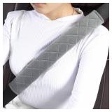 SONAICHTE Seat Belt Cover Pad Car Accessories Car Seat Belt Pads Seatbelt Cushion Seatbelt Covers seat Belt Cover pad for Adults 2 Pack 15.5in Gray