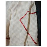 Giraropa Women Plaid Tie Front Top Cute Trim Patchwork Shirt Summer Y2k Puff Long Sleeve V Neck Lace Up Loose Blouse(Light Khaki,Medium)