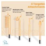 Pure Daily Care NuDerma Handheld Skin Therapy Wand Machine w/Neon Anti-Aging - Skin Tightening - Wrinkle Reducing - Dark Circles Clarifying - Hair & Scalp Stimulator