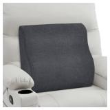 TANYOO Back Support Pillow for Recliner Dual Layer Lumbar Support Pillow with Gel Memory Foam Ergonomic Orthopedic Lumbar Cushions for Elderly Lower Back Pain Relief Washable Cover Dark Grey