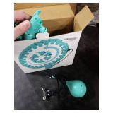 JKSHMYT Weighted Hula Circle Hoops for Adults Weight Loss, Infinity Fit Hoop Plus Size, 30 Detachable Links, Exercise Hoop for Women and Beginners (Cyan)