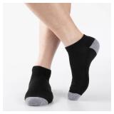 eallco 10 Pairs Mens Ankle Socks Low Cut Socks for Men Athletic Socks Breathable Cushioned White