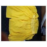 Women Sexy 2 Piece Outfits Dress Chiffon Strap Deep V Neck Bra Crop Top High Split Maxi Dresses Skirt Set Swimwear Cover Ups Yellow XL