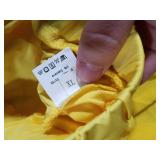 Women Sexy 2 Piece Outfits Dress Chiffon Strap Deep V Neck Bra Crop Top High Split Maxi Dresses Skirt Set Swimwear Cover Ups Yellow XL