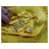 Women Sexy 2 Piece Outfits Dress Chiffon Strap Deep V Neck Bra Crop Top High Split Maxi Dresses Skirt Set Swimwear Cover Ups Yellow XL