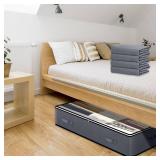 4 Pack Under Bed Storage, 90L Collapsible Closet Containers Organizers and Under Bed Storage Bins, Underbed Storage Bags for Wrapping Paper, Blanket, Towels, Clothes, Comforter, Sweaters, Linen Sheet