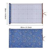 MEGREZ 4 Set No Ink Chinese Calligraphy Practice Set, Water Writing Cloth Calligraphy Comes with Magic Cloth, Brush Pen, Water Dish, Copy for Beginners, Blue