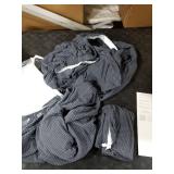 LA MEACK Couch Cushion Covers for Sectional Sofa L Shape Washable Separate Seat Chaise Couch Cover Stretch Sofa Slipcovers with 2 Pcs Pillowcases(2 Seater + 1 Chaise, Dark Grey)