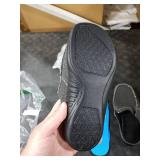 ADAX Plantar Fasciitis Slippers for Women with Arch Support,Wide Canvas Orthotic Slipper for Women,Slip on Clog House Slipper with Indoor Outdoor Anti-Skid Rubber Sole,Black 6.5