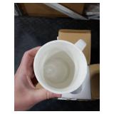 ZaH 16oz Coffee Mug Alphabet Ceramic Mug ABC Letter Cup for Women Men Boys Girls - Home Decoration Initial A-Z Mug (M)