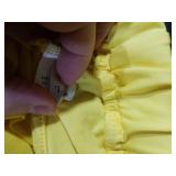 Women Sexy 2 Piece Outfits Dress Chiffon Strap Deep V Neck Bra Crop Top High Split Maxi Dresses Skirt Set Yellow L