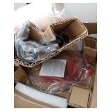 FACTORY SEALED - Qingmiao Adjustable Height Floor Lamp for Living Room, Black Standing Lamp for Bedroom Office, Modern Tall Lamp with Linen Shade, 3-Way Dimmable 8W 3000K LED Blub Included (Black)  - 