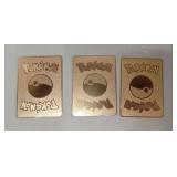 FACTORY SEALED - 3 Piece Metal Gold Plated Pokemon VMax Cards and Card Box- UNAUTHENTICATED (Item is Factory Sealed, Images Are Examples ONLY)
