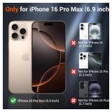 FACTORY SEALED - SUPFINE Magnetic for iPhone 16 Pro Max Case (Compatible with MagSafe) (Military Grade Drop Protection) Translucent Matte Shockproof Phone Cover, Black