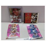 12 Piece Football Trading Cards, Set Includes  Metallic Patrick Mahomes, Holographic Joe Montanna, Holographic Quenton Nelson, 2005 MVP  Predictor Deuce McAllister and Many Others-UNAUTHENTICATED