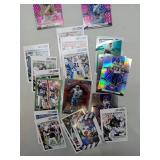 12 Piece Football Trading Cards, Set Includes  Metallic Patrick Mahomes, Holographic Joe Montanna, Holographic Quenton Nelson, 2005 MVP  Predictor Deuce McAllister and Many Others-UNAUTHENTICATED
