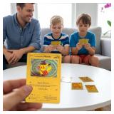 FACTORY SEALED - 55 PCS Pokemon Gold Cards- VMAX GX EX Rare Foil Cards-Gold Metallic Finish Trading Cards Set with Deck Box â Ideal Gift for Fans & Kids- UNAUTHENTICATED