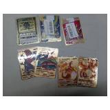 APPEARS NEW - 7 Piece Gold Metal Pokemon Cards-Ancient Mewtwo, Arceus VMAX (Blue), Arceus VMAX (Red), Charizard V, VMAX Venusaur, Charizard & Blastoise Tagteam, Charizard VMAX, and Charizard DX- UNAUT