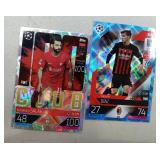 Soccer Card Lot- 16 2022-2023 World Cup Soccer Cards in Shimmering Colors and 2 Topps Match Attack Cards ( Mohamed Salah and Brahim Diaz)- UNAUTHENTICATED