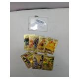 APPEARS NEW - 10 Piece Metal Gold Plated Pokemon Cards- UNAUTHENTICATED