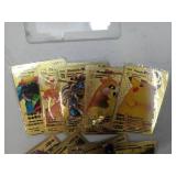 APPEARS NEW - 10 Piece Metal Gold Plated Pokemon Cards- UNAUTHENTICATED