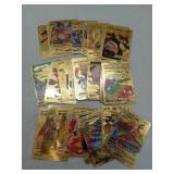 55 PCS Pokemon Gold Cards- VMAX GX EX Rare Foil Cards-Gold Metallic Finish Trading Cards-  UNAUTHENTICATED