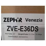 Zephyr - 36 inches - Convertible - Wall Range Hood - Stainless Steel Model ZVE-E36DS