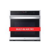 LG - 30in Smart Built-In Single Electric Convection Wall Oven with Air Fry - Stainless Steel Model WSEP4723F